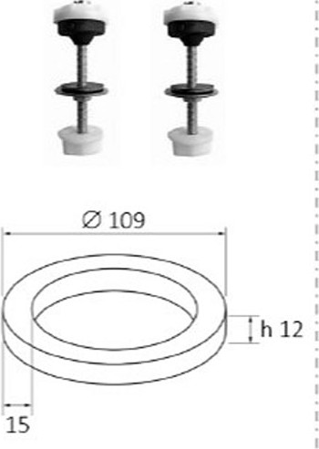Изображение товара Монтажный комплект для сантехники Aquant WC1062-100-MR