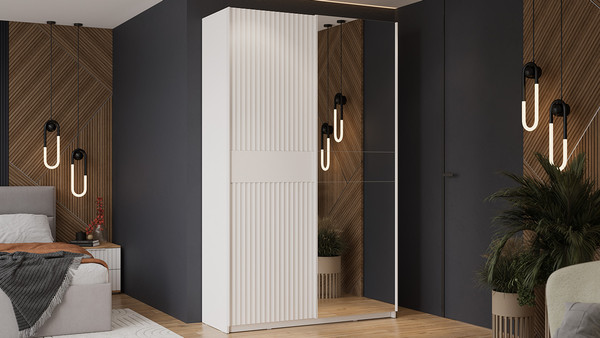 Изображение товара Шкаф-купе ТриЯ Оскар Тиффани Т2 1400 / 282731 (белый/белый снег/белый софт)