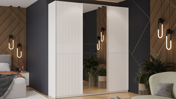 Изображение товара Шкаф-купе ТриЯ Оскар Тиффани Т2 2100 / 282755 (белый/белый снег/белый софт)