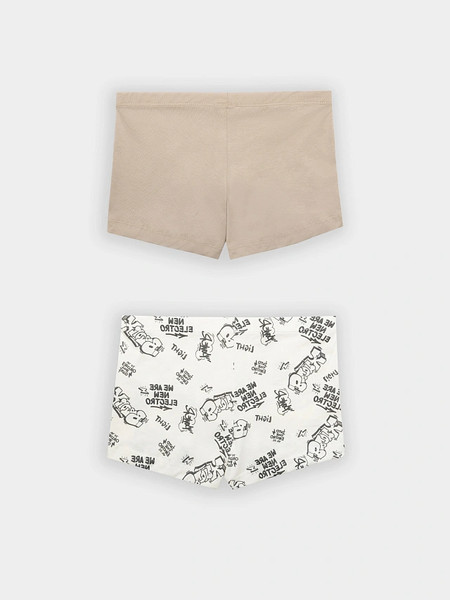 Изображение товара Комплект трусов детских Mark Formelle 413344-2 (р.128-64-57, граффити на молочном/бежевый)