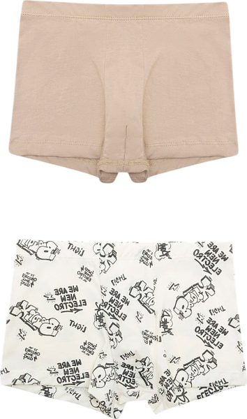 Изображение товара Комплект трусов детских Mark Formelle 413344-2 (р.134/140-68-60, граффити на молочном/бежевый)
