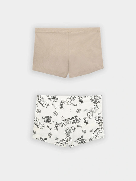 Изображение товара Комплект трусов детских Mark Formelle 413344-2 (р.134/140-68-60, граффити на молочном/бежевый)