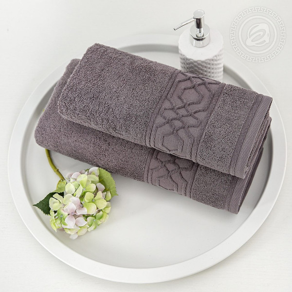 Изображение товара Полотенце АртПостель Ажур АРТ Дизайн 50x90 (темно-серый)