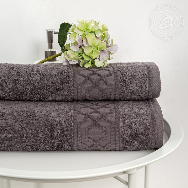 Изображение товара Полотенце АртПостель Ажур АРТ Дизайн 70x140 (темно-серый)