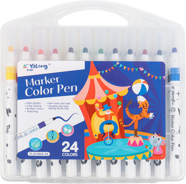 Изображение товара Фломастеры Yalong YL221802-24 (24цв)