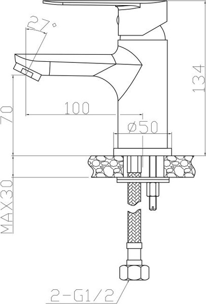 Изображение товара Смеситель AV Engineering AVLAN1-A277-216