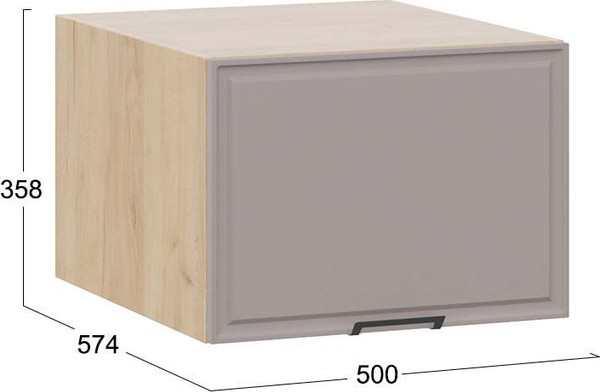 Изображение товара Шкаф под вытяжку ТриЯ Белладжио 1В5ГП с одной откидной дверью (дуб крафт золотой/софт капучино)