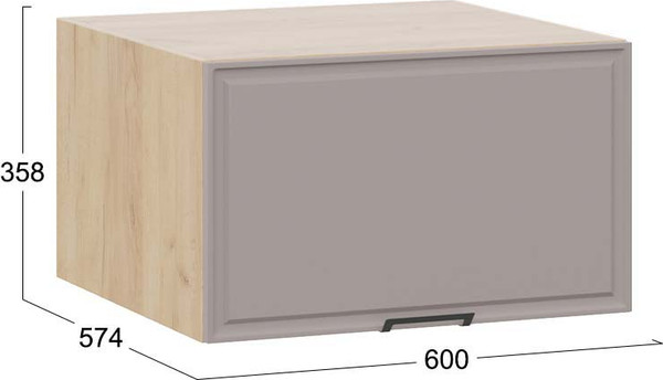 Изображение товара Шкаф под вытяжку ТриЯ Белладжио 1В6ГП с одной откидной дверью (дуб крафт золотой/софт капучино)