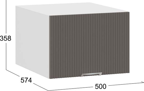 Изображение товара Шкаф под вытяжку ТриЯ Кимберли 1В5ГП с одной откидной дверью (белый/муссон)