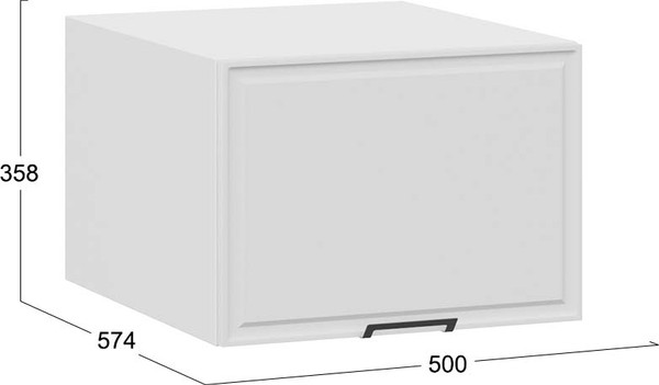 Изображение товара Шкаф под вытяжку ТриЯ Белладжио 1В5ГП с одной откидной дверью (белый/фон белый)