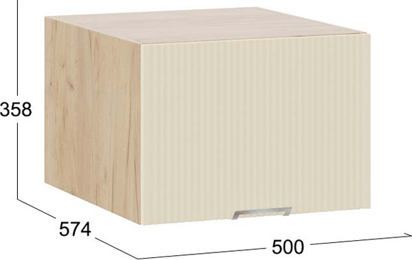 Изображение товара Шкаф под вытяжку ТриЯ Кимберли 1В5ГП с одной откидной дверью (дуб крафт золотой/крем)