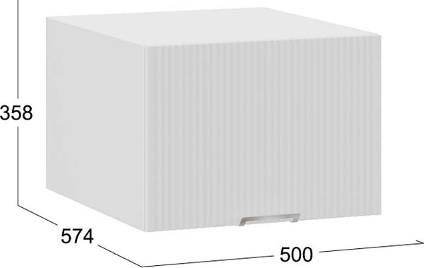 Изображение товара Шкаф под вытяжку ТриЯ Кимберли 1В5ГП с одной откидной дверью (белый/сноу)