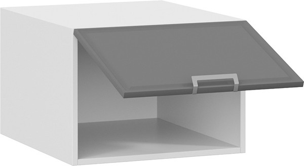 Изображение товара Шкаф под вытяжку ТриЯ Белладжио 1В5ГП с одной откидной дверью (белый/софт графит)