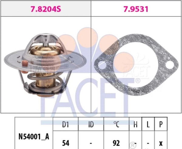 Изображение товара Термостат автомобильный Facet 7.8204