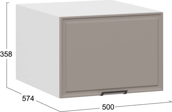 Изображение товара Шкаф под вытяжку ТриЯ Белладжио 1В5ГП с одной откидной дверью (белый/софт капучино)