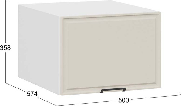 Изображение товара Шкаф под вытяжку ТриЯ Белладжио 1В5ГП с одной откидной дверью (белый/софт панакота)