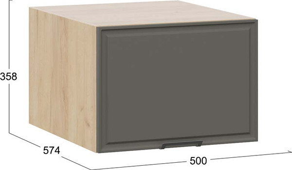 Изображение товара Шкаф под вытяжку ТриЯ Белладжио 1В5ГП с одной откидной дверью (дуб крафт золотой/софт графит)