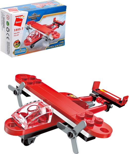 Изображение товара Конструктор Qman Пожарный самолет 1805 / 10878252