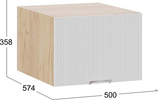 Изображение товара Шкаф под вытяжку ТриЯ Кимберли 1В5ГП с одной откидной дверью (дуб крафт золотой/сноу)