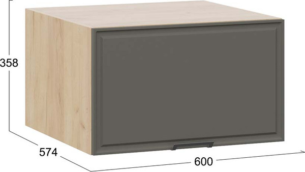 Изображение товара Шкаф под вытяжку ТриЯ Белладжио 1В6ГП с одной откидной дверью (дуб крафт золотой/софт графит)