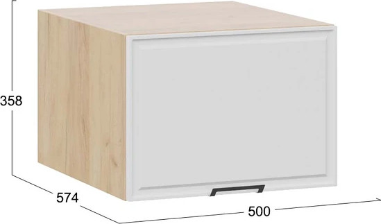 Изображение товара Шкаф под вытяжку ТриЯ Белладжио 1В5ГП с одной откидной дверью (дуб крафт золотой/фон белый)