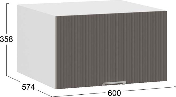 Изображение товара Шкаф под вытяжку ТриЯ Кимберли 1В6ГП с одной откидной дверью (белый/муссон)