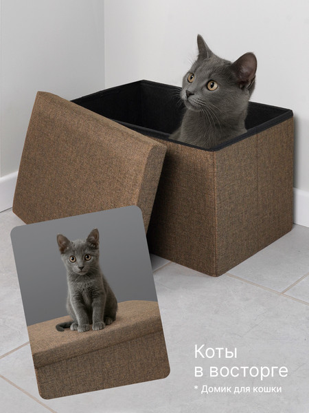 Изображение товара Пуф Гелеос 49-БР складной (коричневый)