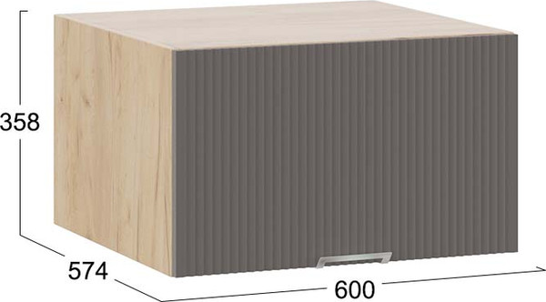 Изображение товара Шкаф под вытяжку ТриЯ Кимберли 1В6ГП с одной откидной дверью (дуб крафт золотой/муссон)