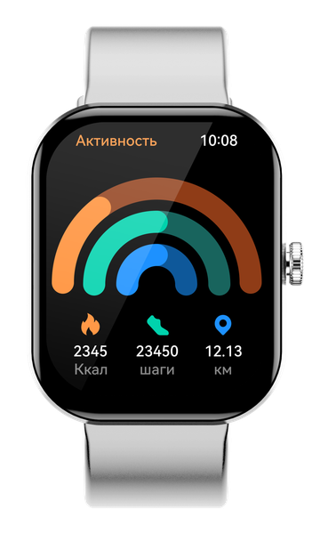 Изображение товара Умные часы Elari SE Watch G12 (серебристый)