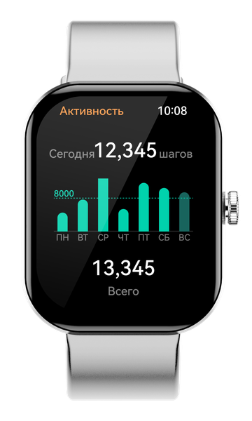 Изображение товара Умные часы Elari SE Watch G12 (серебристый)