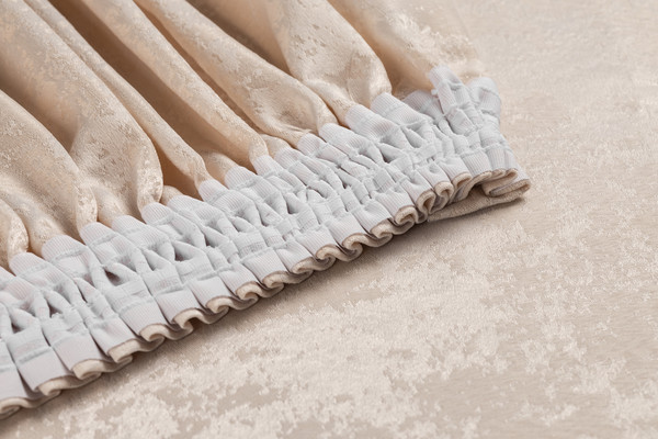 Изображение товара Комплект штор Mio Tesoro Мрамор 150x270 (2шт, молоко)