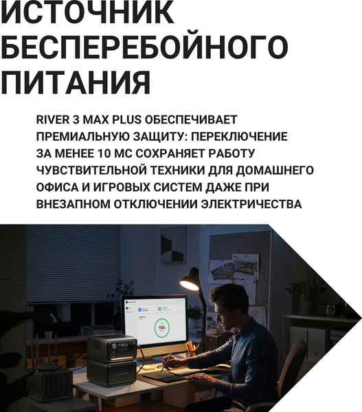Изображение товара Портативная зарядная станция EcoFlow River 3 Max Plus