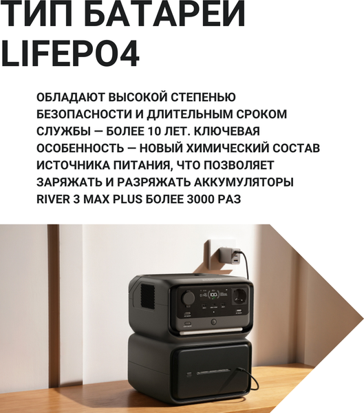 Изображение товара Портативная зарядная станция EcoFlow River 3 Max Plus