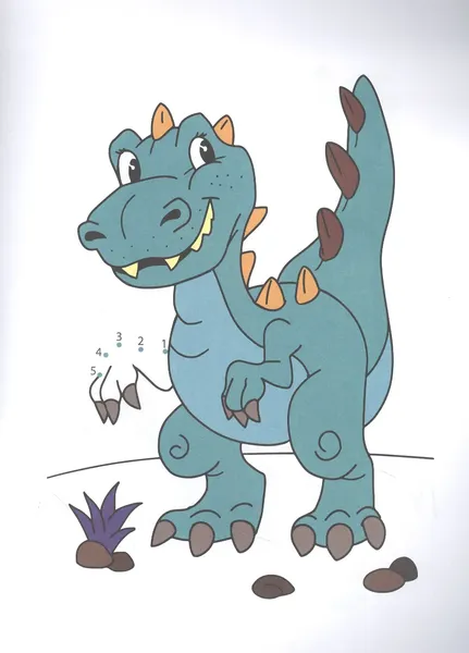 Изображение товара Раскраска Проф-Пресс По точкам. Динозавры (9785378317370)