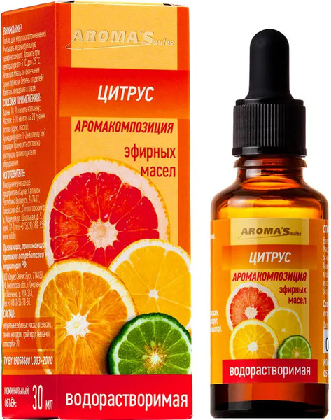 Изображение товара Смесь эфирных масел Aroma Saules Saules Цитрус (30мл)