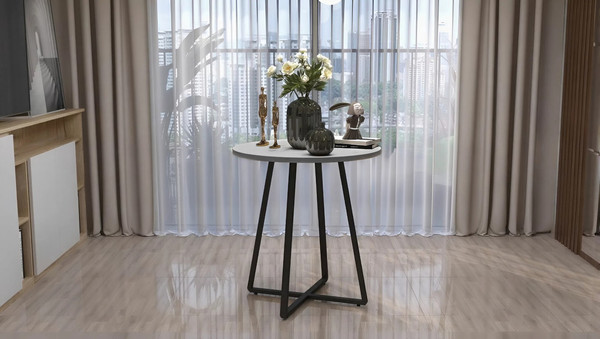 Изображение товара Журнальный столик Древпром ДП1-04-15 М186 ф480 (бетон метрополитан)