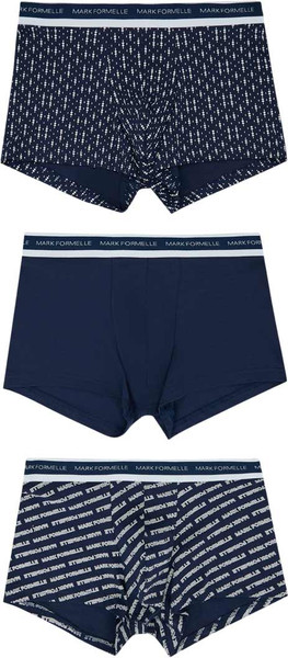 Изображение товара Комплект мужских трусов Mark Formelle 411124-3 (р.106-116, надписи на т.синем/т.синий/узор на т.синем)