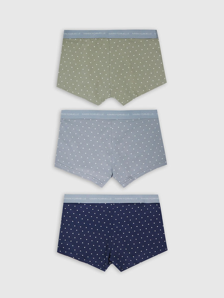 Изображение товара Комплект мужских трусов Mark Formelle 411124-3 (р.106-116, треугольники на серо-зеленом/на сизом/на морском)