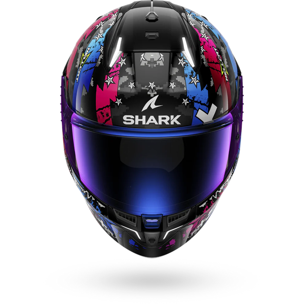 Изображение товара Мотошлем Shark Helmets Skwal I3 Hellcat / HE0828E-KUB-S (S, черный/фиолетовый/белый)
