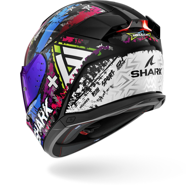 Изображение товара Мотошлем Shark Helmets Skwal I3 Hellcat / HE0828E-KUB-S (S, черный/фиолетовый/белый)