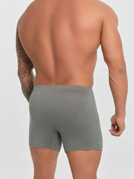 Изображение товара Комплект мужских трусов Mark Formelle 411152-3 (р.102-112, камень/клетка на темно-зеленом/черный)