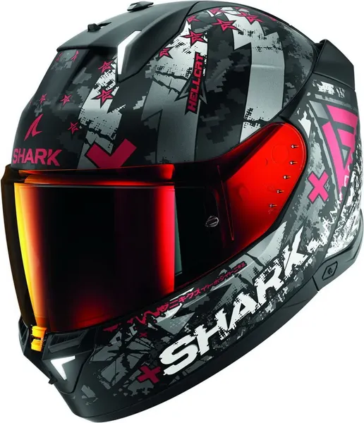 Изображение товара Мотошлем Shark Helmets Skwal I3 Hellcat Mat / HE0829E-KUR-L (L, черный матовый/серебристый/красный)