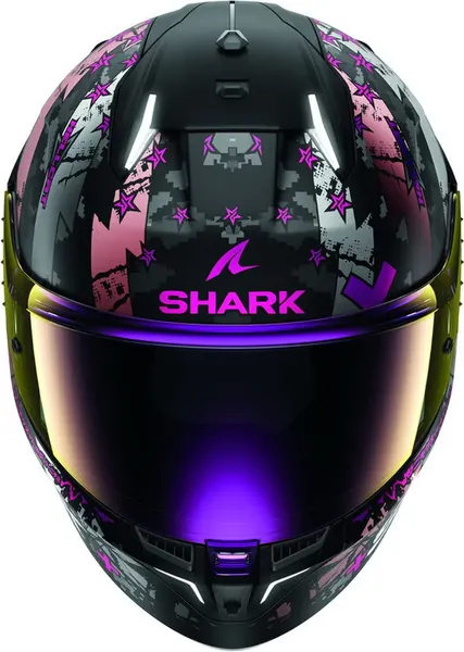Изображение товара Мотошлем Shark Helmets Skwal I3 Hellcat Mat / HE0829E-KUV-M (M, черный матовый/серебристый/фиолетовый)