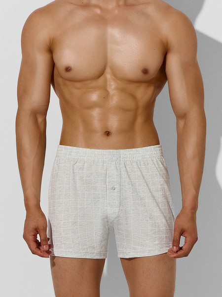 Изображение товара Комплект мужских трусов Mark Formelle 411152-3 (р.106-116, клетка на сером меланже/на темно-сером/на черном)