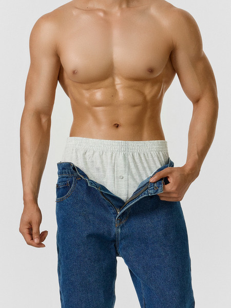 Изображение товара Комплект мужских трусов Mark Formelle 411152-3 (р.106-116, клетка на сером меланже/на темно-сером/на черном)