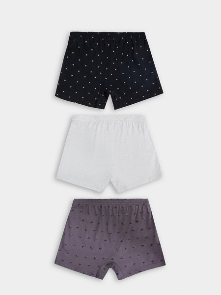 Изображение товара Комплект мужских трусов Mark Formelle 411152-3 (р.102-112, серый меланж 4306А/узор на олово/узор на черном)