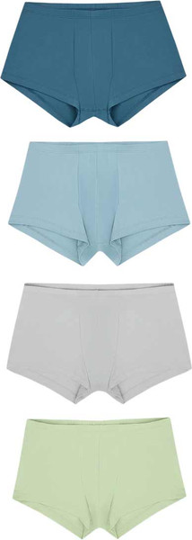 Изображение товара Комплект мужских трусов Mark Formelle 411122-4 (р.98-108, жемчужный голубой/св.зеленый/полынь/зелено-голубой)