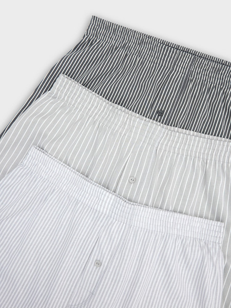 Изображение товара Комплект мужских трусов Mark Formelle 411152-3 (р.90-100, бело-серая полоска/на светло-сером/на темно-сером)