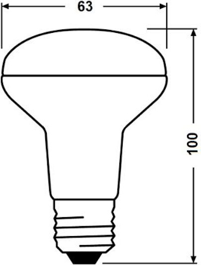 Изображение товара Лампа Osram LV R6360 8 SW/830 230V E27 10X1