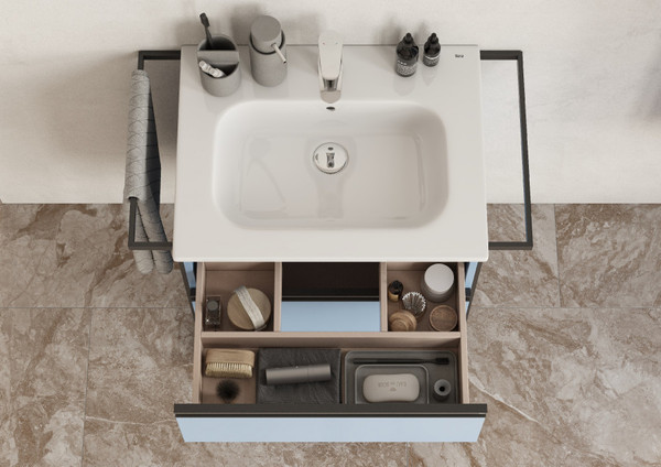 Изображение товара Тумба под умывальник Roca Domi 60 / ZRU9307870 (небесный синий матовый)